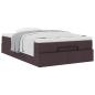 Preview: Ottoman-Bett mit Matratze Dunkelbraun 120x190 cm Stoff