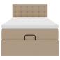 Preview: Ottoman-Bett mit Matratze Cappuccino-Braun 80x200 cm Kunstleder
