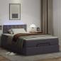 Preview: Ottoman-Bett mit Matratze Grau 120x190 cm Kunstleder