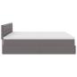 Preview: Ottoman-Bett mit Matratze Grau 180x200 cm Kunstleder