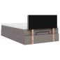 Preview: Ottoman-Bett mit Matratze Taupe 120x190 cm Stoff