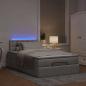 Preview: Ottoman-Bett mit Matratze Taupe 120x190 cm Stoff