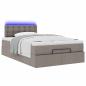 Preview: Ottoman-Bett mit Matratze Taupe 120x190 cm Stoff