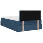 Preview: Ottoman-Bett mit Matratze Blau 120x190 cm Stoff