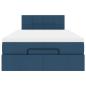 Preview: Ottoman-Bett mit Matratze Blau 120x190 cm Stoff