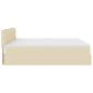 Preview: Ottoman-Bett mit Matratze Creme 180x200 cm Stoff