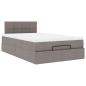 Preview: Ottoman-Bett mit Matratze Taupe 120x190 cm Stoff