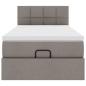 Preview: Ottoman-Bett mit Matratze Taupe 90x190 cm Stoff