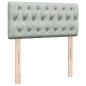 Preview: Ottoman-Bett mit Matratze Hellgrau 90x190 cm Samt