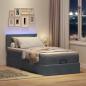 Preview: Ottoman-Bett mit Matratze Dunkelgrau 100x200 cm Samt