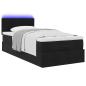Preview: Ottoman-Bett mit Matratze Schwarz 90x200 cm Samt