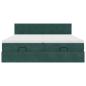 Preview: Ottoman-Bett mit Matratzen Dunkelgrün 180x200 cm Samt