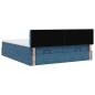 Preview: Ottoman-Bett mit Matratzen Dunkelblau 180x200 cm Samt