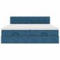 Preview: Ottoman-Bett mit Matratzen Dunkelblau 180x200 cm Samt