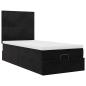 Preview: Ottoman-Bett mit Matratzen Schwarz 90x200 cm Samt