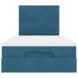 Preview: Ottoman-Bett mit Matratzen Dunkelblau 120x190 cm Samt