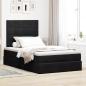 Preview: Ottoman-Bett mit Matratzen Schwarz 120x190 cm Samt