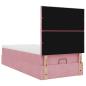 Preview: Ottoman-Bett mit Matratzen Rosa 80x200 cm Samt
