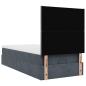 Preview: Ottoman-Bett mit Matratzen Dunkelgrau 90x190 cm Samt