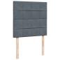 Preview: Ottoman-Bett mit Matratzen Dunkelgrau 90x200 cm Samt