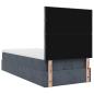 Preview: Ottoman-Bett mit Matratzen Dunkelgrau 90x200 cm Samt