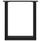 Preview: Couchtischbeine U-Form 2 Stk. Schwarz 28x(42-43) cm Stahl