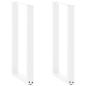 Preview: ARDEBO.de - Couchtischbeine U-Form 2 Stk. Weiß 28x(72-73) cm Stahl