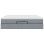 Preview: Ottoman-Bett mit Matratze Hellgrau 180x200 cm Stoff