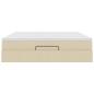 Preview: Ottoman-Bett mit Matratze Creme 160x200 cm Stoff