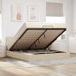Preview: ARDEBO.de - Ottoman-Bett mit Matratze Creme 160x200 cm Stoff