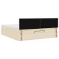 Preview: Ottoman-Bett mit Matratze Creme 160x200 cm Stoff