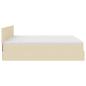 Preview: Ottoman-Bett mit Matratze Creme 160x200 cm Stoff