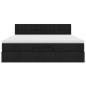 Preview: Ottoman-Bett mit Matratze Schwarz 180x200 cm Stoff