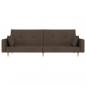 Preview: Schlafsofa 2-Sitzer mit 2 Kissen Taupe Stoff