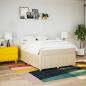 Preview: Boxspringbett mit Matratze Creme 140x190 cm Stoff