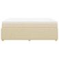 Preview: Boxspringbett mit Matratze Creme 140x190 cm Stoff
