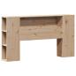 Preview: Massivholzbett mit Regal ohne Matratze 150x200 cm Kiefernholz