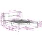 Preview: Massivholzbett mit Regal ohne Matratze 150x200 cm Kiefernholz