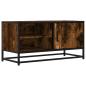 Preview: TV-Schrank Räuchereiche 80x34,5x40 cm Holzwerkstoff und Metall