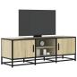 Preview: ARDEBO.de - TV-Schrank Sonoma-Eiche 120x35x41 cm Holzwerkstoff und Metall