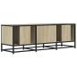 Preview: TV-Schrank Sonoma-Eiche 120x35x41 cm Holzwerkstoff und Metall