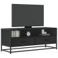 Preview: ARDEBO.de - TV-Schrank Schwarz 100x34,5x40 cm Holzwerkstoff und Metall