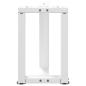 Preview: Couchtischbeine T-Form 2 Stk. Weiß 28x25x(42-43) cm Stahl