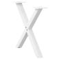 Preview: Couchtischbeine X-Form 2 Stk. Weiß 60x(42-43) cm Stahl