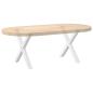 Preview: Couchtischbeine X-Form 2 Stk. Weiß 60x(42-43) cm Stahl