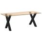 Preview: Esstischbeine X-Form 2 Stk. Schwarz 70x(72-73) cm Stahl