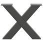 Preview: Couchtischbeine X-Form 2 Stk. Anthrazit 60x(42-43) cm Stahl