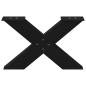 Preview: Couchtischbeine X-Form 2 Stk. Schwarz 50x(30-31) cm Stahl