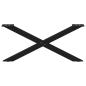 Preview: Couchtischbeine X-Form 2 Stk. Schwarz 70x(30-31) cm Stahl