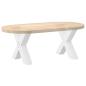 Preview: Couchtischbeine X-Form 2 Stk. Weiß 50x(42-43) cm Stahl